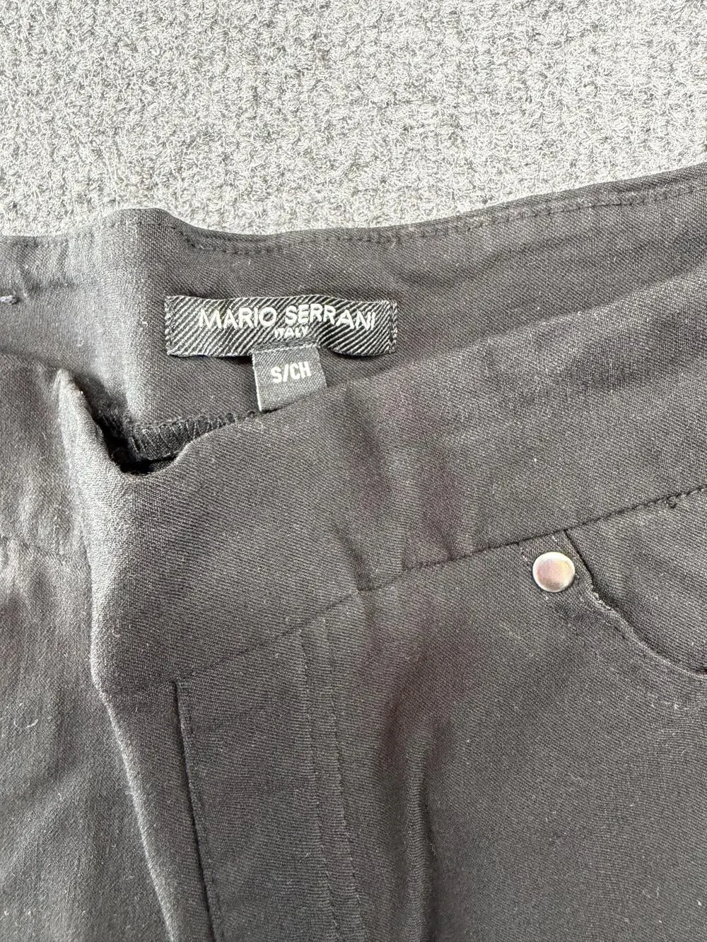 Mario Serrani Pants Womens Small Black Ponte Jegging Elastic Waist Stretch